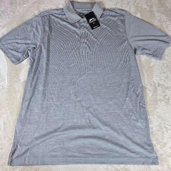 Slazenger Other - Slazenger Golf Polo Shirt Men's Sz Large Grey Short Sleeve Wicking + UPF 15 NWT